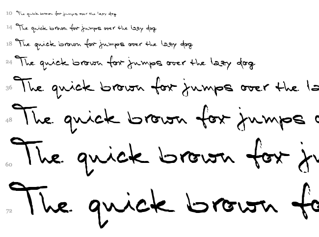 Marleen Script font waterfall